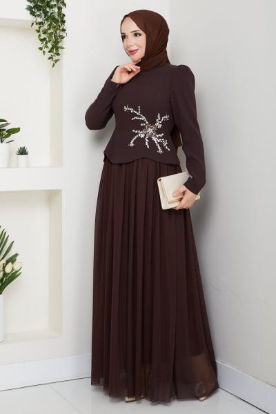 Balım abiye Kahverengi