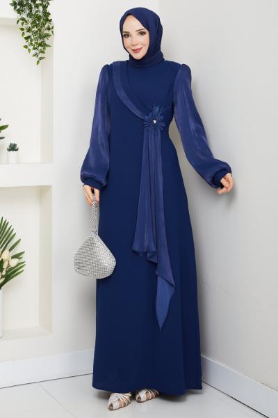 Firüze abiye Lacivert